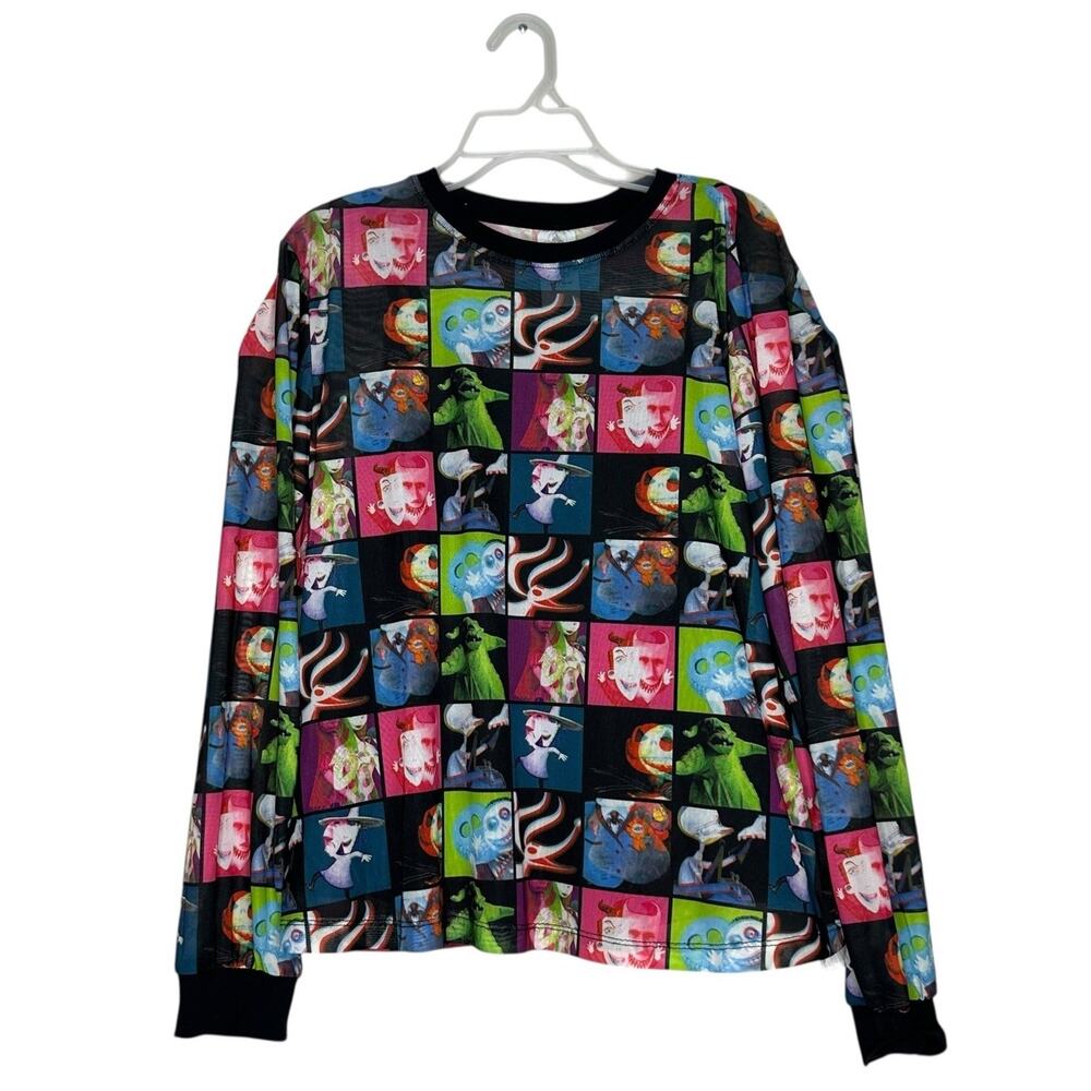 Disney Parks Nightmare Before Christmas Long Sleeve Sheer Top w Tank Liner Large